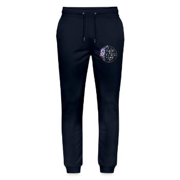 Murder Shows Comfy Clothes Funny Quote - Stanley/Stella Mover Unisex Organic Jogging Trousers - navy - Front - Marisol (170cm) & Nik (191cm)