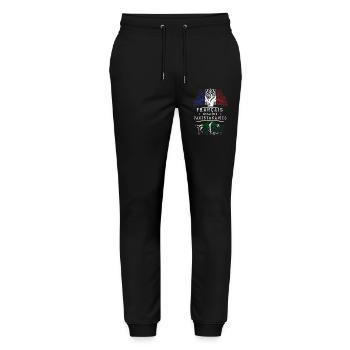 Francais De Racines Pakistanaises T-Shirt Cadea... - Pantalon de jogging bio MOVER Stanley/Stella unisexe - noir - Devant - Marisol (170cm) & Nik (191cm)