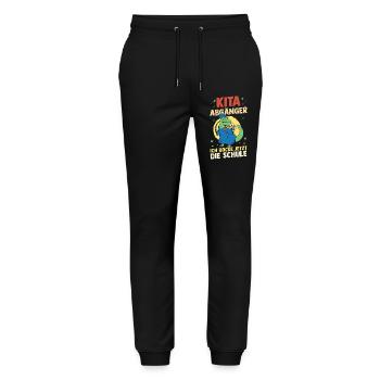 Kita Erste Klasse Dinosaurier Schüler Kindergarten - Stanley/Stella Unisex Bio Jogginghose Mover  - Schwarz - Vorne - Marisol (170cm) & Nik (191cm)