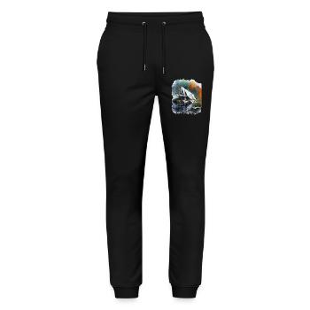 ABANDONED LUXURY - Modern A-Frame Ruins Sketch - Stanley/Stella Mover Unisex Organic Jogging Trousers - black - Front - Marisol (170cm) & Nik (191cm)