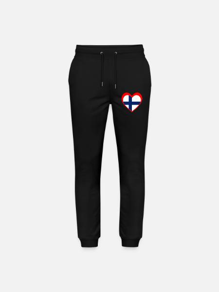 Suomi Sydän – Rakkaus Suomeen - Stanley/Stella Mover Unisex Organic Jogging Trousers - black