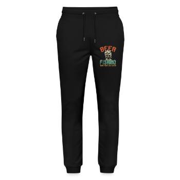 Beer & Fishing Men's Saying - Stanley/Stella Mover Unisex Organic Jogging Trousers - black - Front - Marisol (170cm) & Nik (191cm)