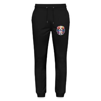 Rainbow Puppy Happy Heart - Stanley/Stella Mover Unisex Organic Jogging Trousers - black - Front - Marisol (170cm) & Nik (191cm)
