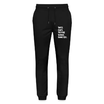 Nursing School Goodbye Quote - Stanley/Stella Mover Unisex Organic Jogging Trousers - black - Front - Marisol (170cm) & Nik (191cm)