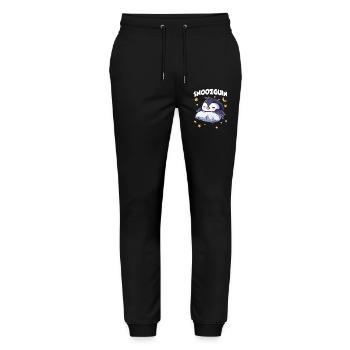 Penguin Snoozguin Pajama Late Riser Morning Grouch - Stanley/Stella Mover Unisex Organic Jogging Trousers - black - Front - Marisol (170cm) & Nik (191cm)