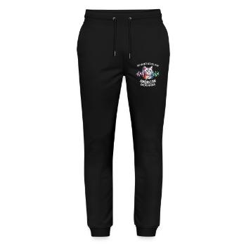 Amerikanische Kurzhaarkatze Herzlinie - Stanley/Stella Unisex Bio Jogginghose Mover  - Schwarz - Vorne - Marisol (170cm) & Nik (191cm)
