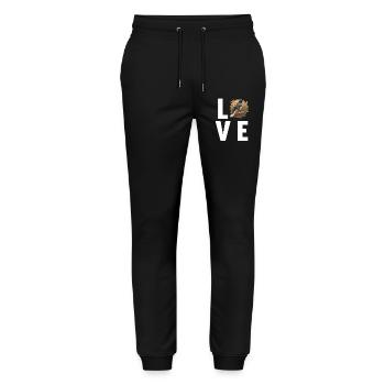 Magpies Magpie - Stanley/Stella Mover Unisex Organic Jogging Trousers - black - Front - Marisol (170cm) & Nik (191cm)