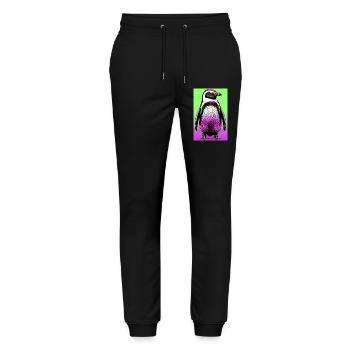 penguin - Stanley/Stella Mover Unisex Organic Jogging Trousers - black - Front - Marisol (170cm) & Nik (191cm)