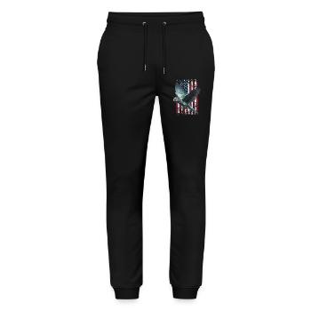 Perroquet pionus Perroquet à croupion rouge des États-Unis - Pantalon de jogging bio MOVER Stanley/Stella unisexe - noir - Devant - Marisol (170cm) & Nik (191cm)