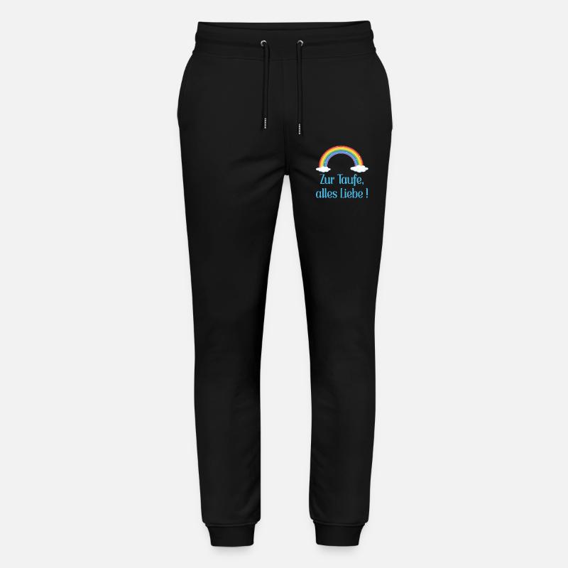 Baby Taufe Glückwünsche - Stanley/Stella Unisex Bio Jogginghose Mover - Schwarz