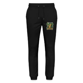 Sarcastic gym crocodile for men - Stanley/Stella Mover Unisex Organic Jogging Trousers - black - Front - Marisol (170cm) & Nik (191cm)