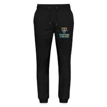 Rentner 2026 Level Up Gaming Ruhestand - Stanley/Stella Unisex Bio Jogginghose Mover  - Schwarz - Vorne - Marisol (170cm) & Nik (191cm)