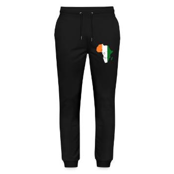 Elfenbeinküste Flagge Afrika used - Stanley/Stella Unisex Bio Jogginghose Mover  - Schwarz - Vorne - Marisol (170cm) & Nik (191cm)