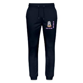 Ça va quand ça va - Pantalon de jogging bio MOVER Stanley/Stella unisexe - marine - Devant - Marisol (170cm) & Nik (191cm)