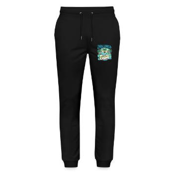 Mallorca Boarding Pass – Sommer Urlaub - Stanley/Stella Unisex Bio Jogginghose Mover  - Schwarz - Vorne - Marisol (170cm) & Nik (191cm)