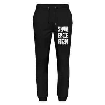 Swim Bike Run Triathlon - Stanley/Stella Mover Unisex Organic Jogging Trousers - black - Front - Marisol (170cm) & Nik (191cm)