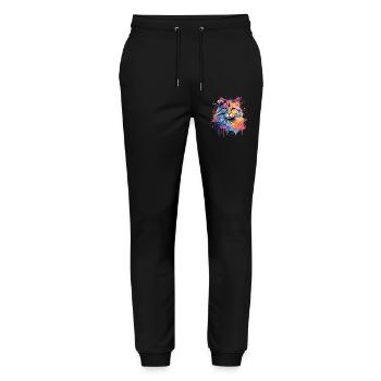 American Bobtail Cat Face - Stanley/Stella Mover Unisex Organic Jogging Trousers - black - Front - Marisol (170cm) & Nik (191cm)