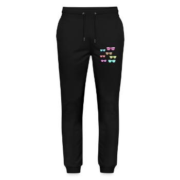 Sun grooves - Stanley/Stella Mover Unisex Organic Jogging Trousers - black - Front - Marisol (170cm) & Nik (191cm)