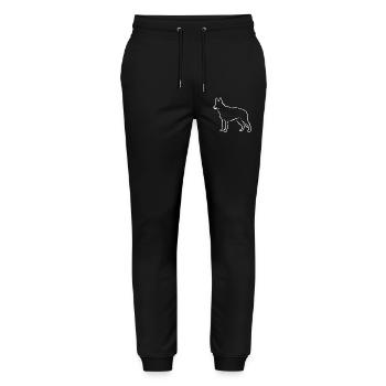 German Shepherd Sketch - Stanley/Stella Mover Unisex Organic Jogging Trousers - black - Front - Marisol (170cm) & Nik (191cm)