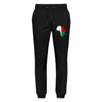 Madagascar Flag Africa - Stanley/Stella Mover Unisex Organic Jogging Trousers - black - Front - Marisol (170cm) & Nik (191cm)