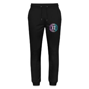 12th Birthday Boy - Stanley/Stella Mover Unisex Organic Jogging Trousers - black - Front - Marisol (170cm) & Nik (191cm)