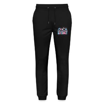 LGBTQ Pride Month - Make Transphobia Extinct - Stanley/Stella Mover Unisex Organic Jogging Trousers - black - Front - Marisol (170cm) & Nik (191cm)
