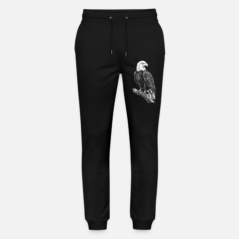 Silhouette des Sitzadlers - Stanley/Stella Unisex Bio Jogginghose Mover  - Schwarz
