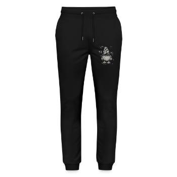 Vintage Funny Duck Punk Goose - Stanley/Stella Unisex Bio Jogginghose Mover  - Schwarz - Vorne - Marisol (170cm) & Nik (191cm)
