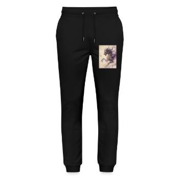 Die violette Apotheose: Qilin Zijin – Harmonie - Stanley/Stella Unisex Bio Jogginghose Mover  - Schwarz - Vorne - Marisol (170cm) & Nik (191cm)