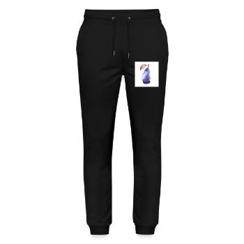 Pear in Pastels Abstract - Stanley/Stella Mover Unisex Organic Jogging Trousers - black - Front - Marisol (170cm) & Nik (191cm)