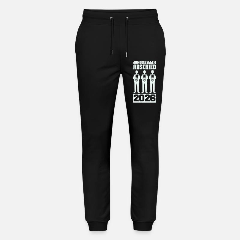 junggesellenabschied_2026_party- - Stanley/Stella Unisex Bio Jogginghose Mover  - Schwarz