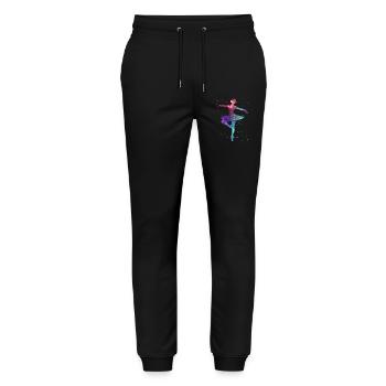Balletttänzerin Ballerina Weltall Ballett Tänzerin - Stanley/Stella Unisex Bio Jogginghose Mover  - Schwarz - Vorne - Marisol (170cm) & Nik (191cm)