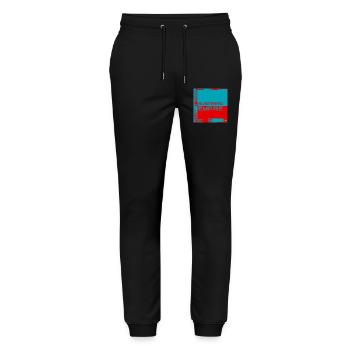 Subterra Empire Official Cover Artwork - Stanley/Stella Mover Unisex Organic Jogging Trousers - black - Front - Marisol (170cm) & Nik (191cm)