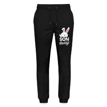 Frohe Ostern Süßer Osterhase Eiersuche Ostereier - Stanley/Stella Unisex Bio Jogginghose Mover  - Schwarz - Vorne - Marisol (170cm) & Nik (191cm)