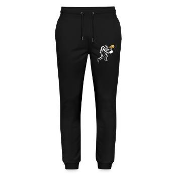 Pickleball Astronaut T-Shirt - Stanley/Stella Mover Unisex Organic Jogging Trousers - black - Front - Marisol (170cm) & Nik (191cm)