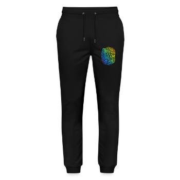 Ibiza Dream Team Colorful - Stanley/Stella Mover Unisex Organic Jogging Trousers - black - Front - Marisol (170cm) & Nik (191cm)