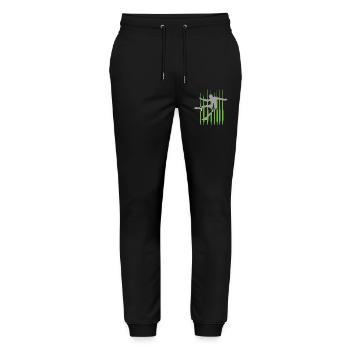 Kicker Herzschlag Fußball Pulsschlag - Stanley/Stella Unisex Bio Jogginghose Mover  - Schwarz - Vorne - Marisol (170cm) & Nik (191cm)