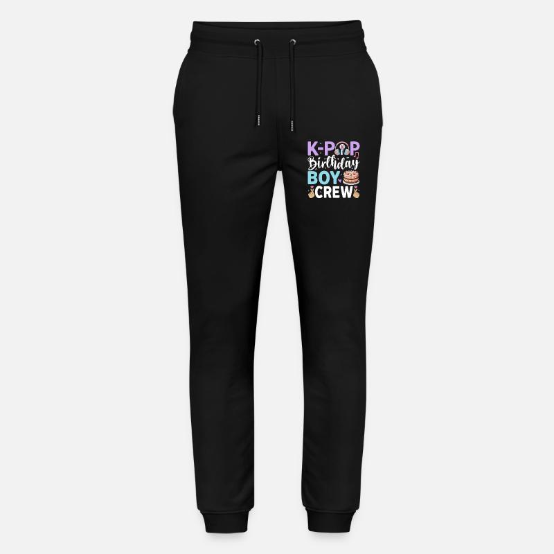 K-Pop Birthday Boy Crew - Stanley/Stella Mover Unisex Organic Jogging Trousers - black