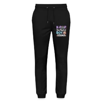 K-Pop Birthday Boy Squad - Stanley/Stella Mover Unisex Organic Jogging Trousers - black - Front - Marisol (170cm) & Nik (191cm)