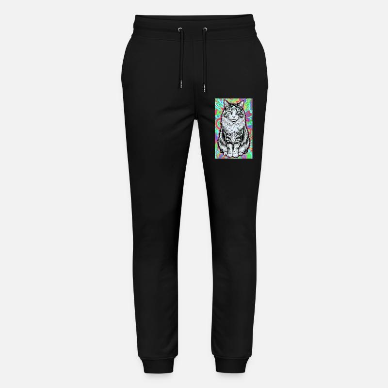 Katze - Stanley/Stella Unisex Bio Jogginghose Mover - Schwarz