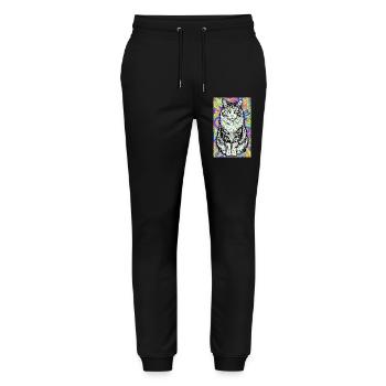 cat - Stanley/Stella Mover Unisex Organic Jogging Trousers - black - Front - Marisol (170cm) & Nik (191cm)