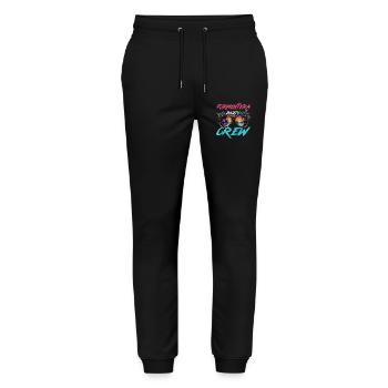 Équipe de la fête de Formentera - Pantalon de jogging bio MOVER Stanley/Stella unisexe - noir - Devant - Marisol (170cm) & Nik (191cm)