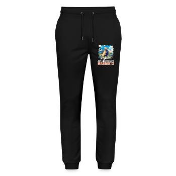 Marmots Groundhog - Stanley/Stella Mover Unisex Organic Jogging Trousers - black - Front - Marisol (170cm) & Nik (191cm)