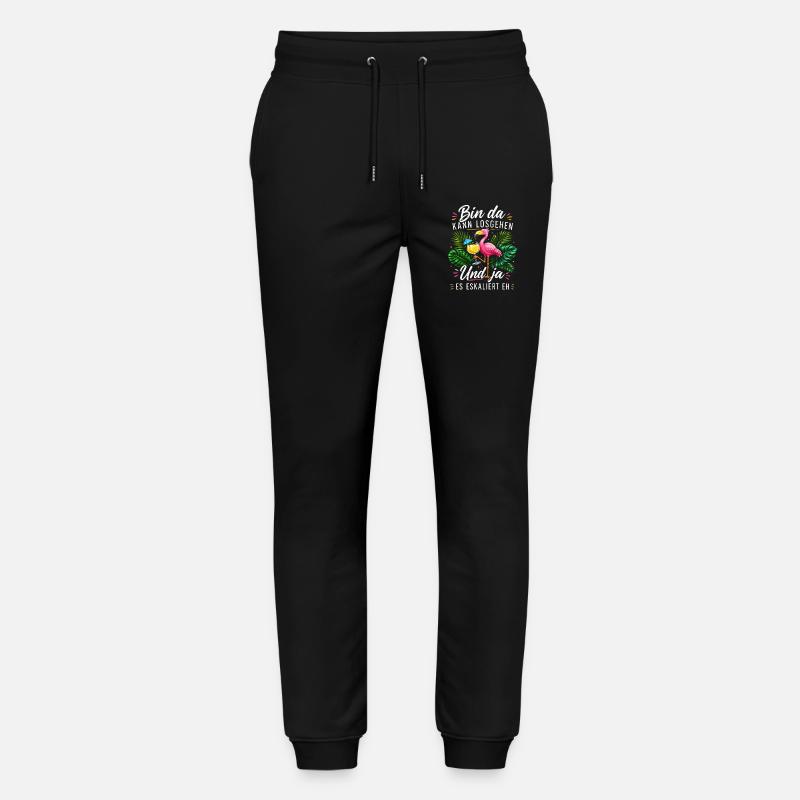Bin da Eskaliert Flamingo Sommer - Stanley/Stella Unisex Bio Jogginghose Mover - Schwarz
