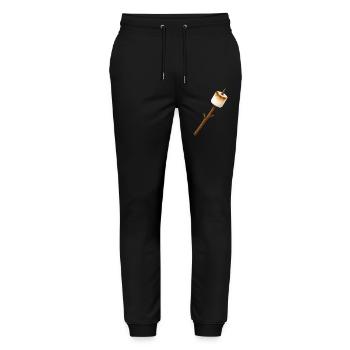 Gerösteter Marshmallow am Stock  - Stanley/Stella Unisex Bio Jogginghose Mover  - Schwarz - Vorne - Marisol (170cm) & Nik (191cm)
