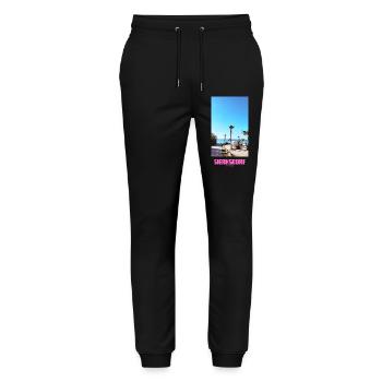 SIERKSDORF _ Strand - Stanley/Stella Unisex Bio Jogginghose Mover  - Schwarz - Vorne - Marisol (170cm) & Nik (191cm)