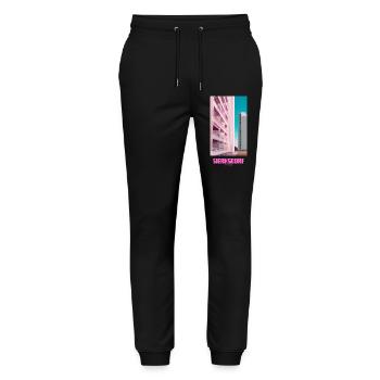 SIERKSDORF OSTSEE - Stanley/Stella Unisex Bio Jogginghose Mover  - Schwarz - Vorne - Marisol (170cm) & Nik (191cm)