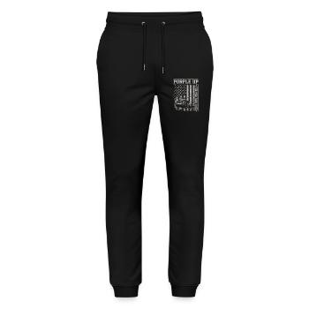 Purple Spice Up Military Kids Helicopter Military K - Stanley/Stella Mover Unisex Organic Jogging Trousers - black - Front - Marisol (170cm) & Nik (191cm)