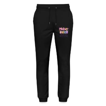 Groovy Retro Motherhood – The Life of Mom Rock - Stanley/Stella Mover Unisex Organic Jogging Trousers - black - Front - Marisol (170cm) & Nik (191cm)