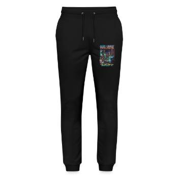 Alien vs Bigfoot – Kabinenshowdown Gaming - Stanley/Stella Unisex Bio Jogginghose Mover  - Schwarz - Vorne - Marisol (170cm) & Nik (191cm)